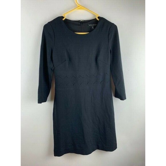 Banana Republic Dresses & Skirts - Banana Republic Size 00 Petite Black Dress 3/4 Sleeve Scoop Neck